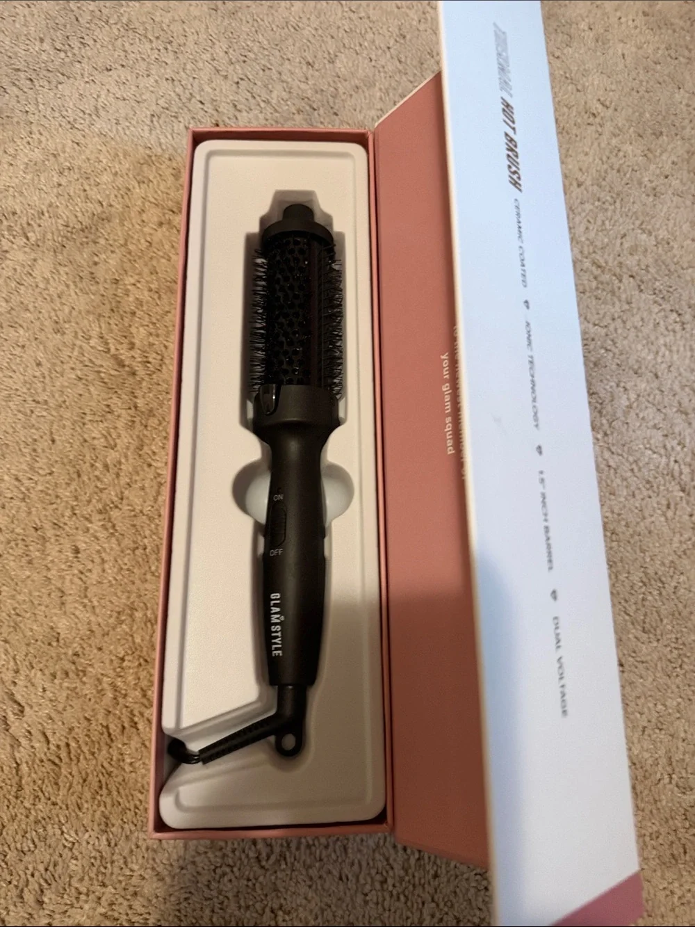 Glam Style Thermal Hot Brush - Black